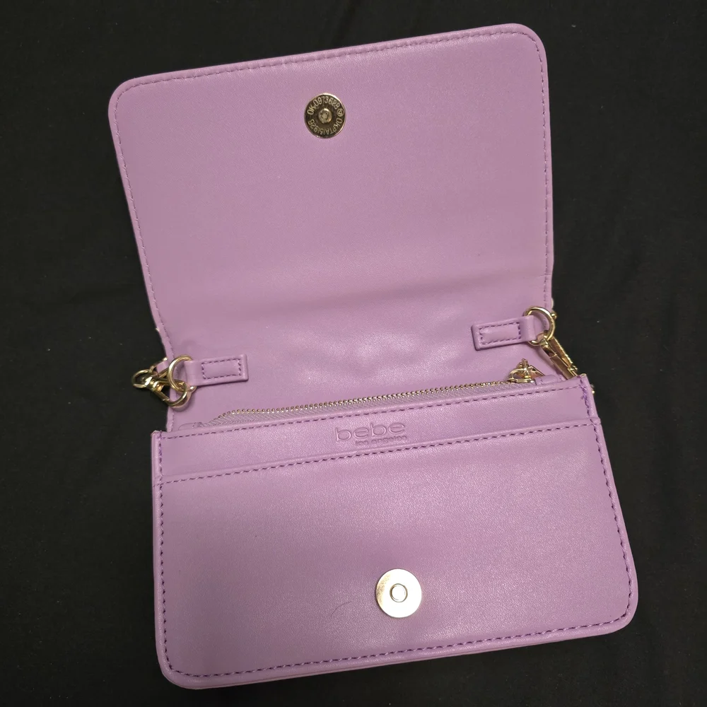 Bebe Purple Quilted Crossbody Bag - Picture 4 of 5